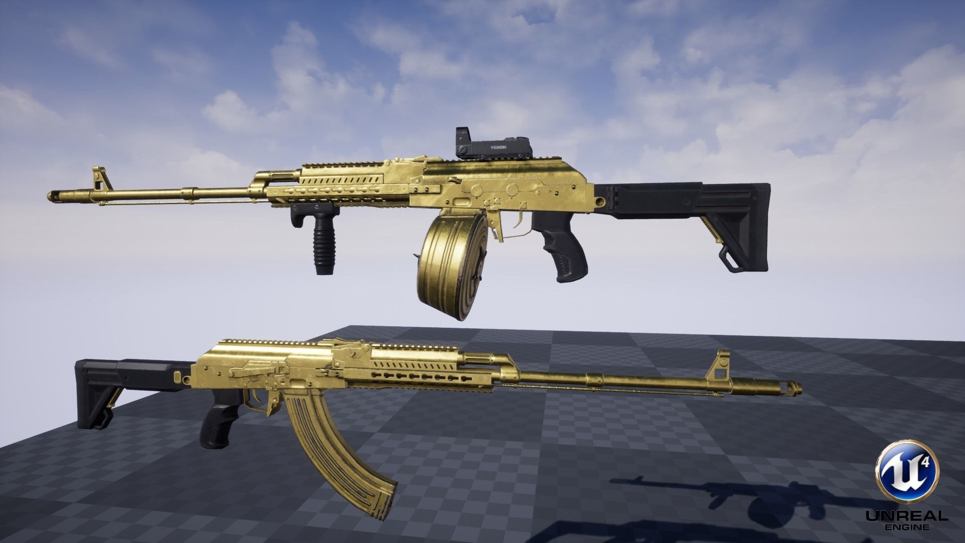 ASR-16 ak - rifle Low-poly 3D model_30