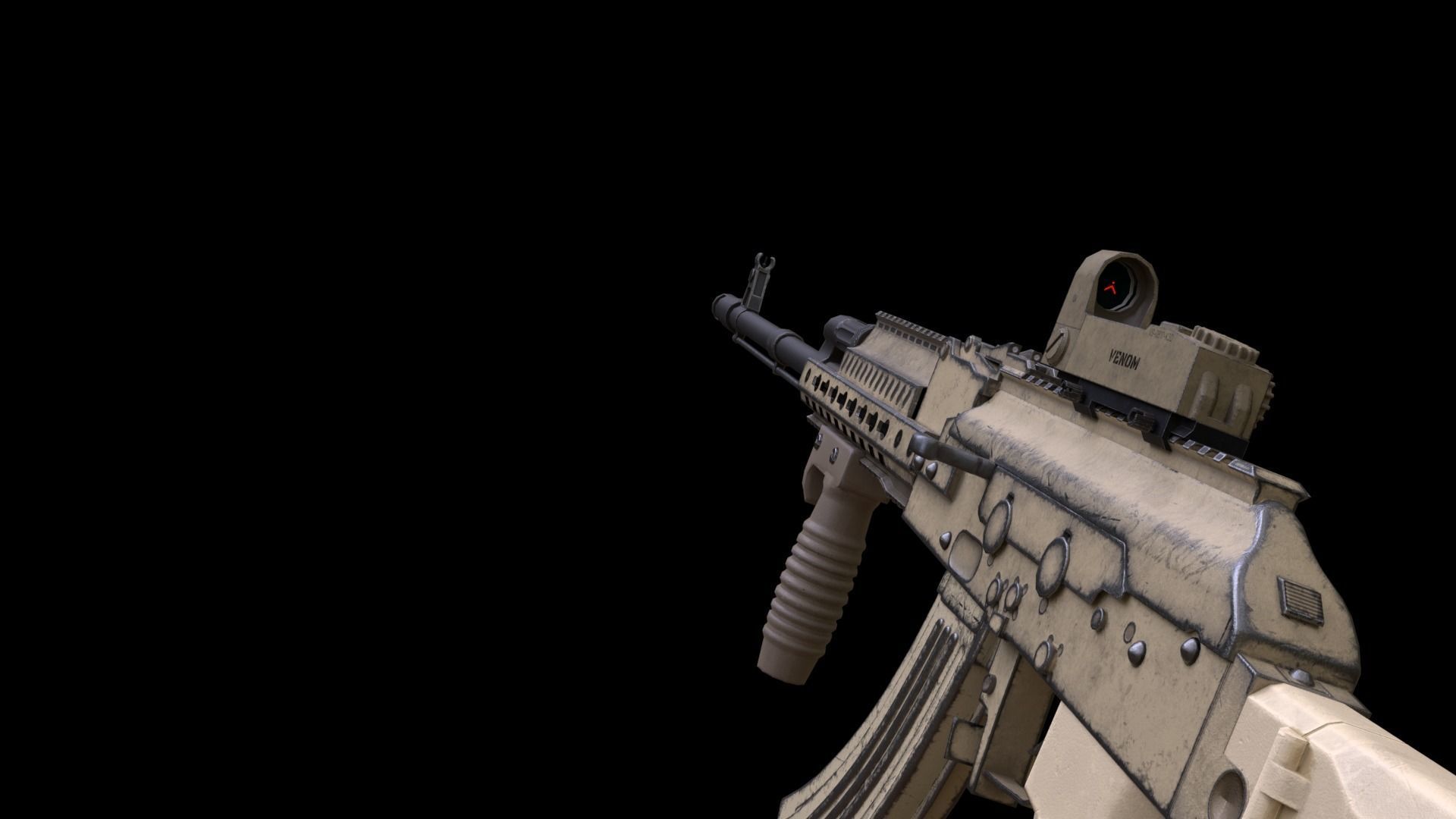 ASR-16 ak - rifle Low-poly 3D model_12