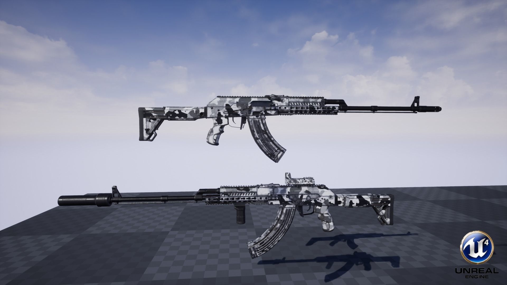 ASR-16 ak - rifle Low-poly 3D model_33