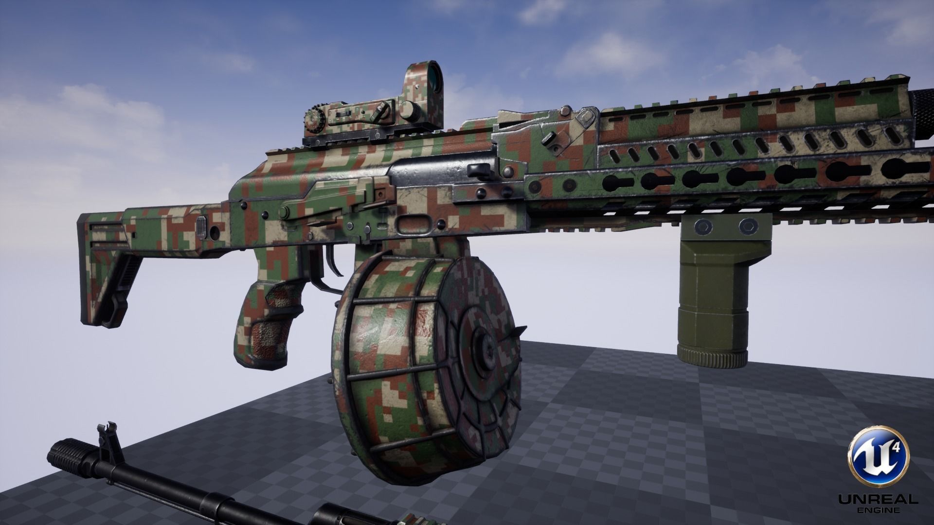 ASR-16 ak - rifle Low-poly 3D model_32