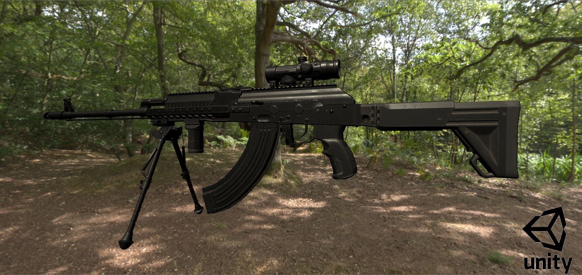 ASR-16 ak - rifle Low-poly 3D model_37