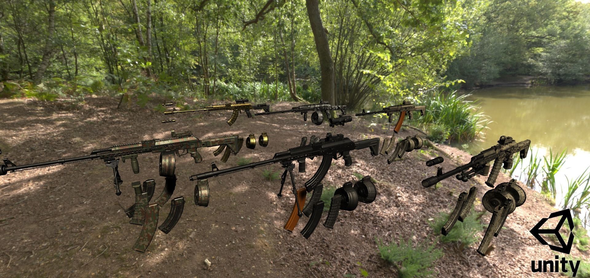 ASR-16 ak - rifle Low-poly 3D model_43