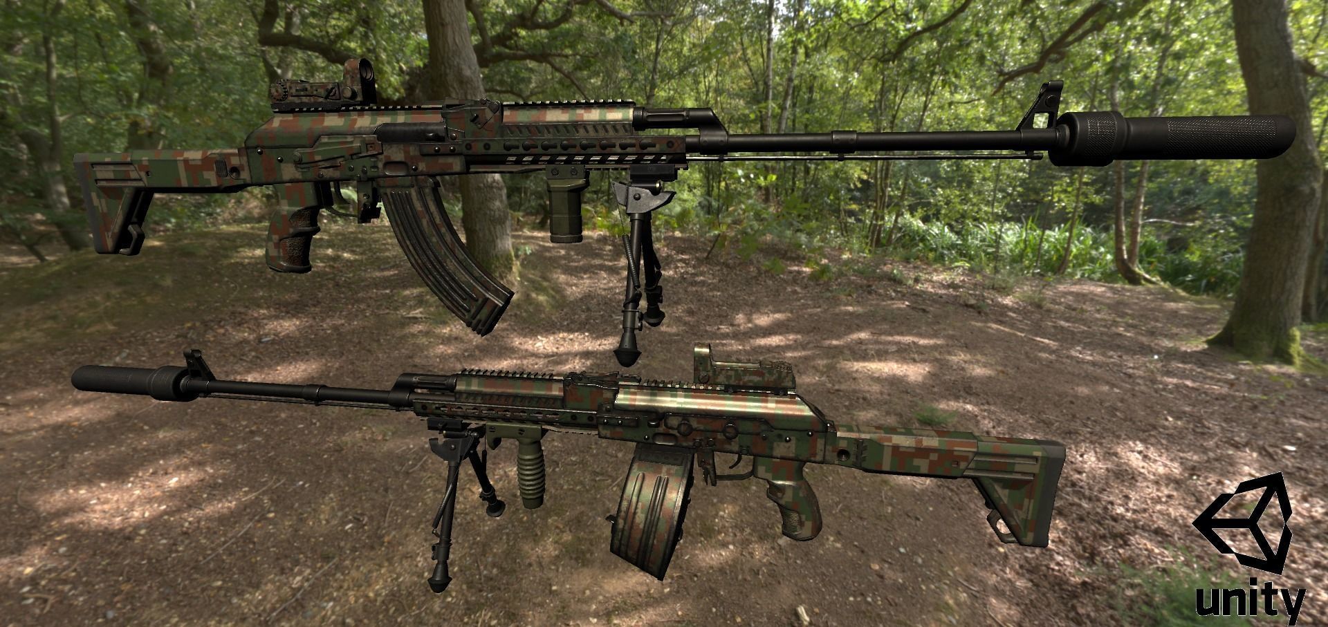 ASR-16 ak - rifle Low-poly 3D model_39
