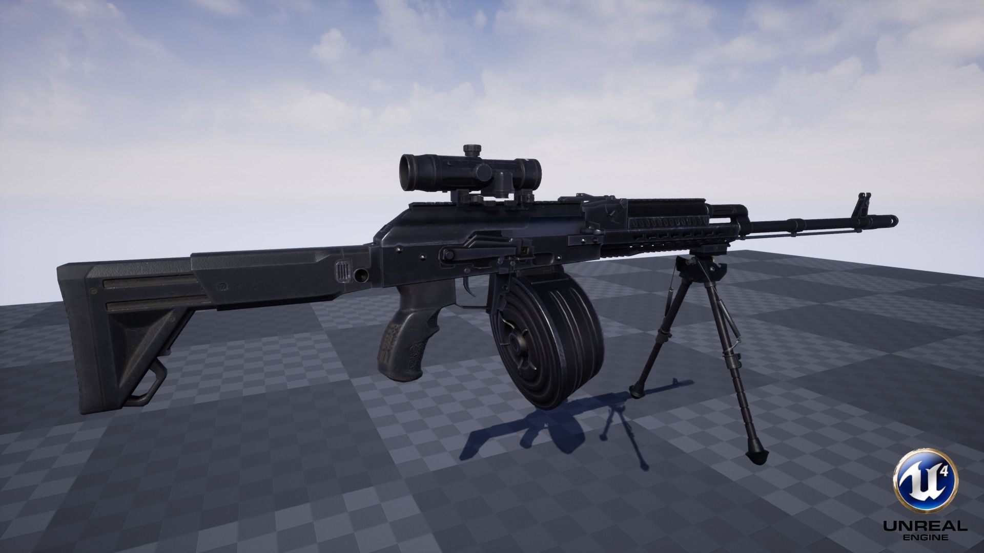 ASR-16 ak - rifle Low-poly 3D model_26