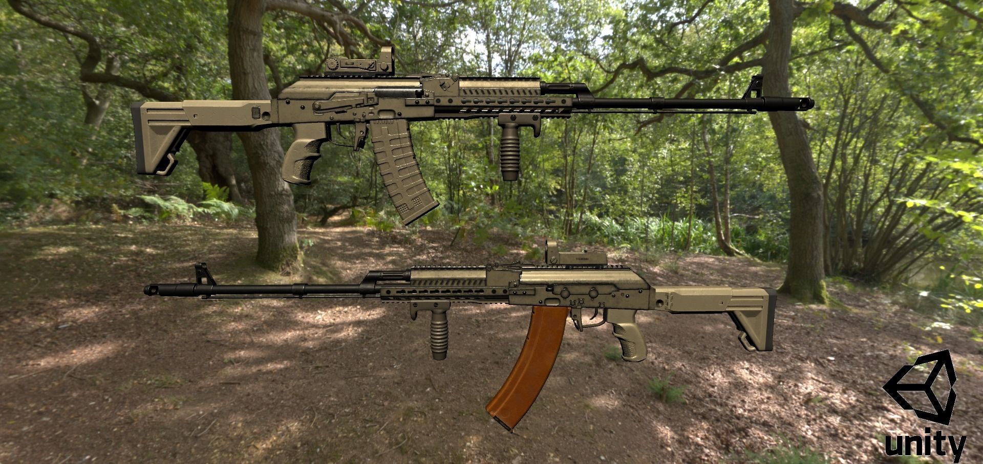 ASR-16 ak - rifle Low-poly 3D model_41
