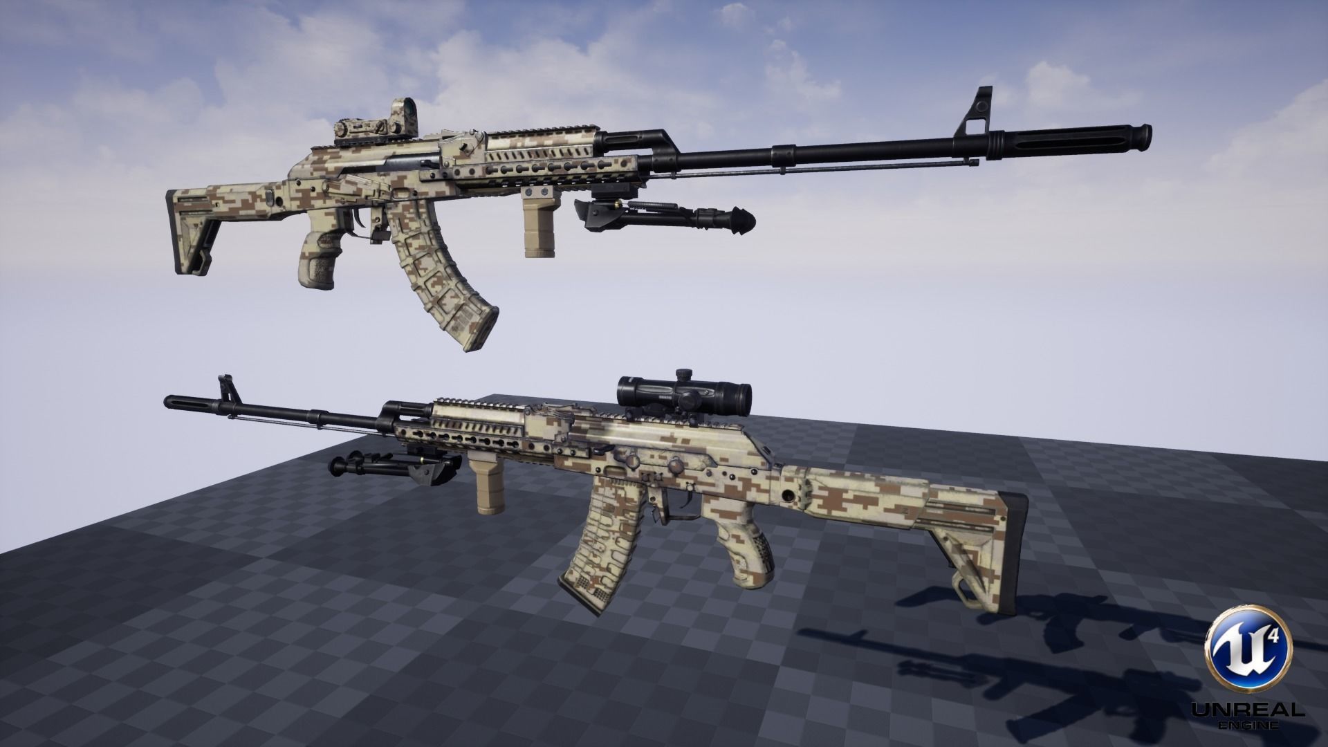 ASR-16 ak - rifle Low-poly 3D model_29