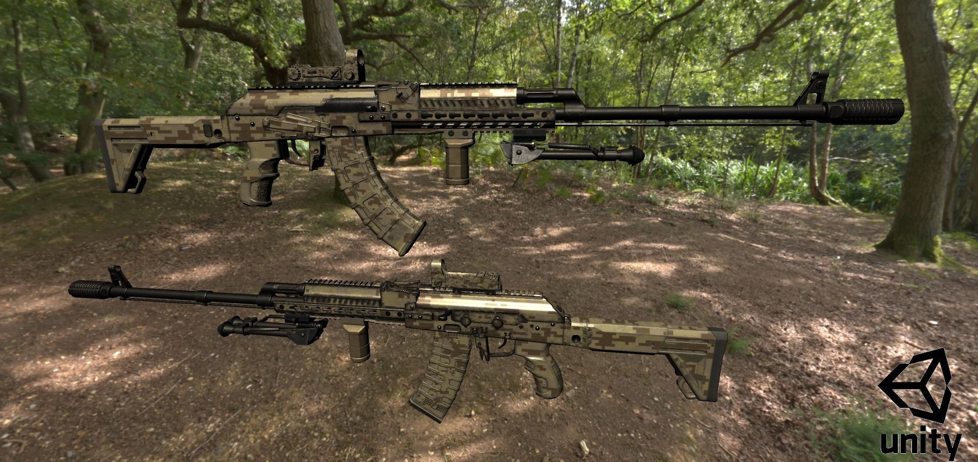 ASR-16 ak - rifle Low-poly 3D model_38