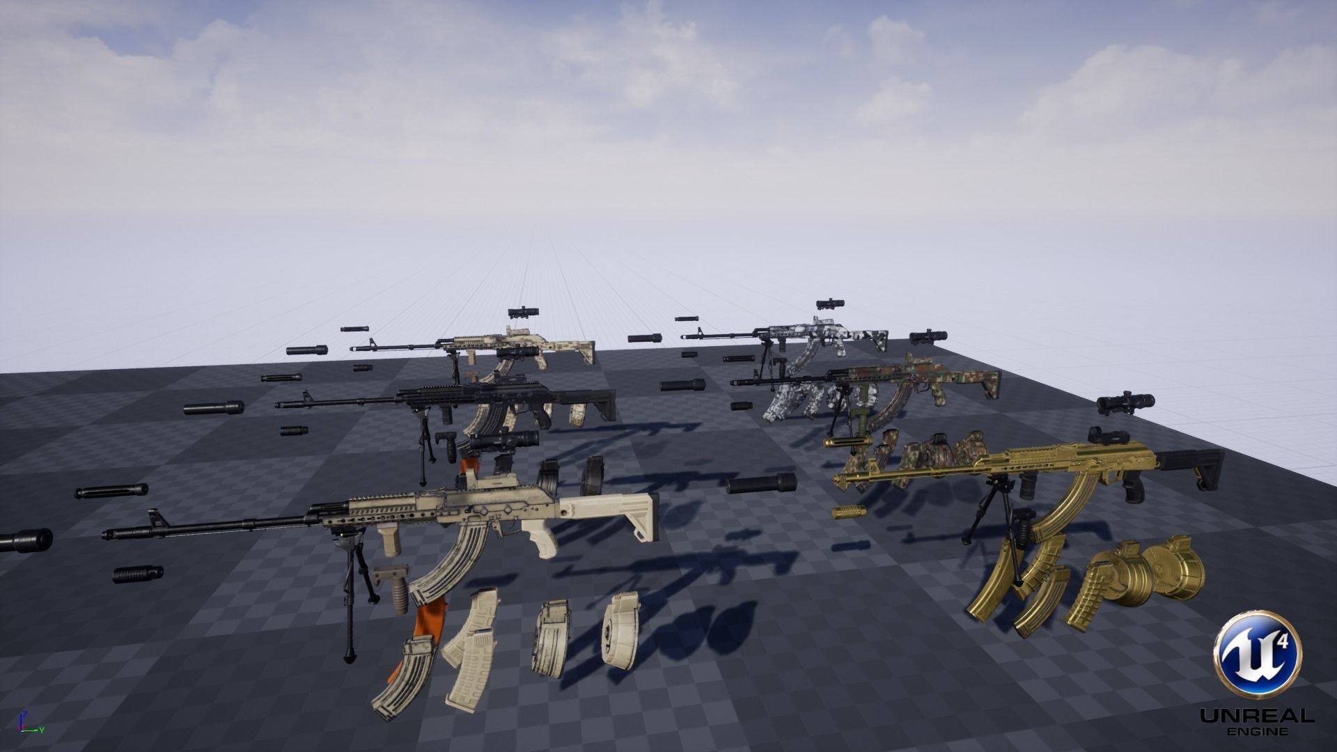 ASR-16 ak - rifle Low-poly 3D model_34