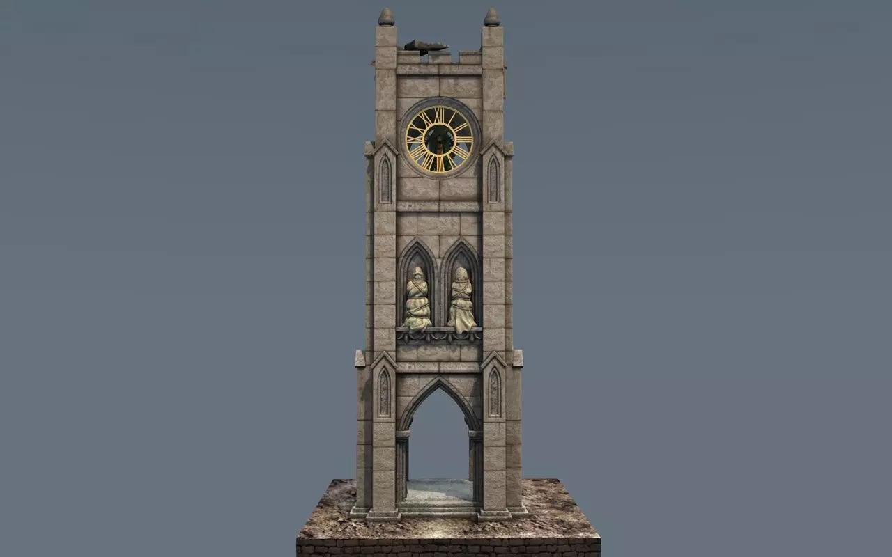 Victorian clock tower 3D model