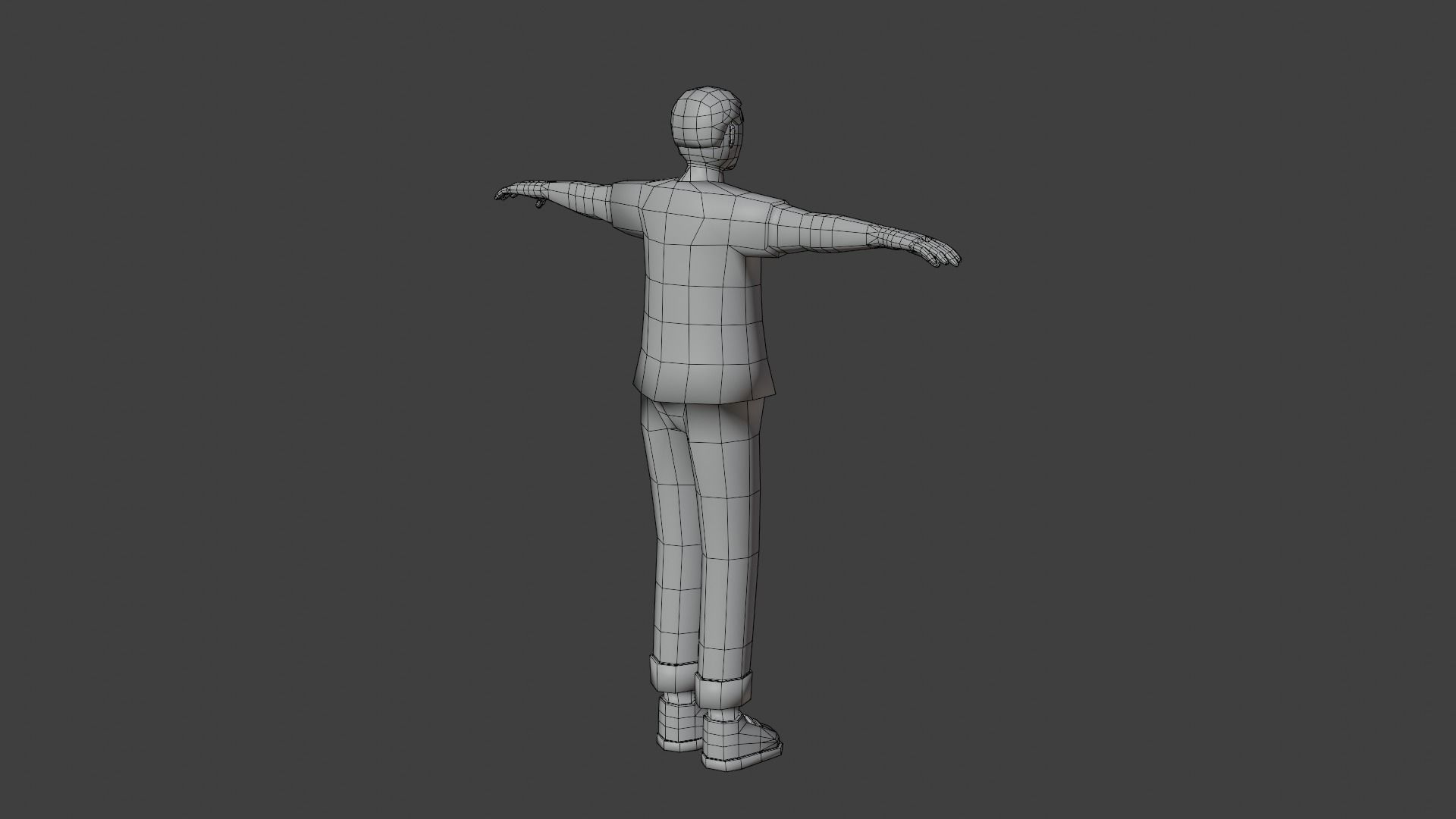 Man Cartoon Character Low-poly 3D model_12