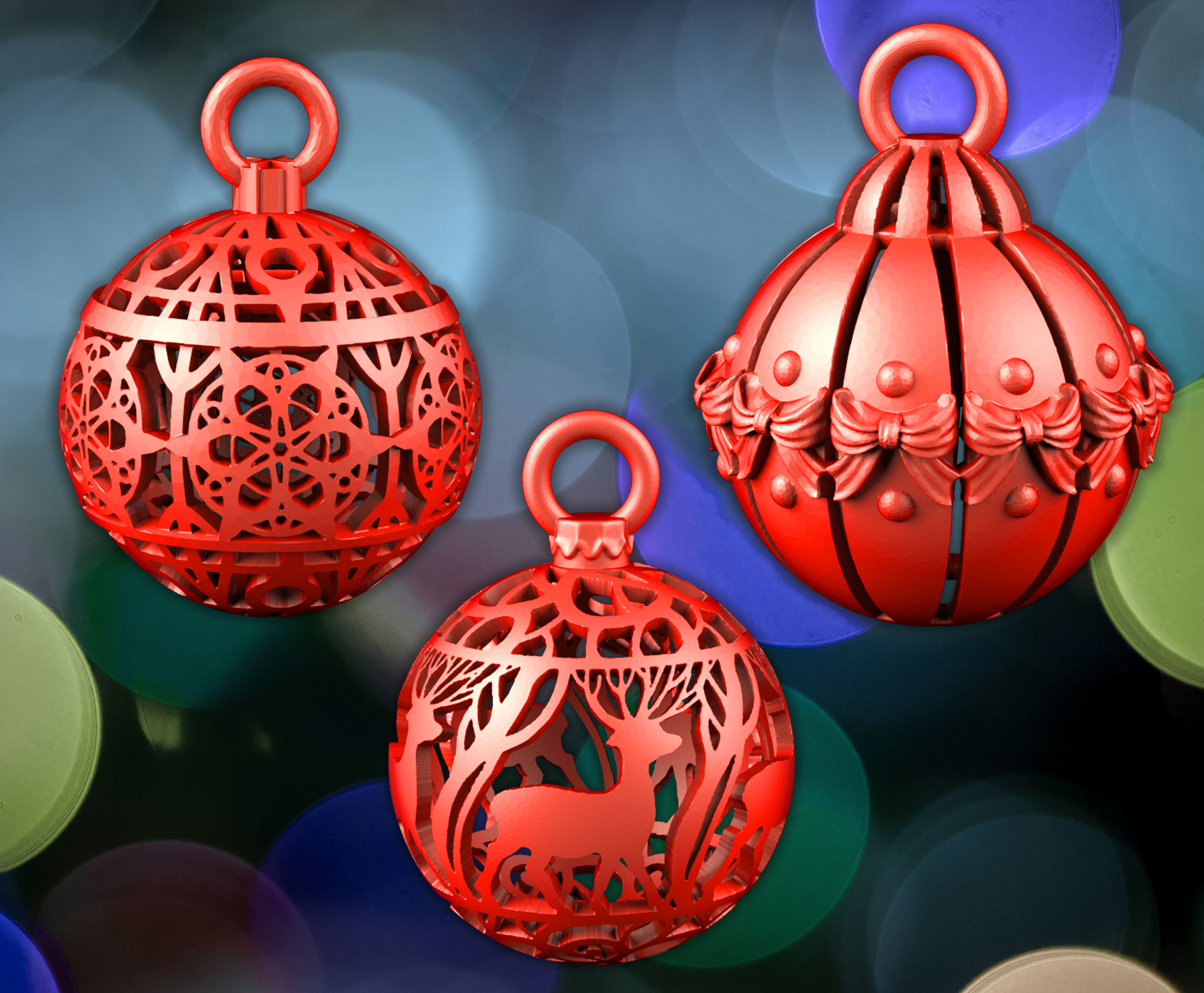 Christmas Tree decorations 3D print model_5