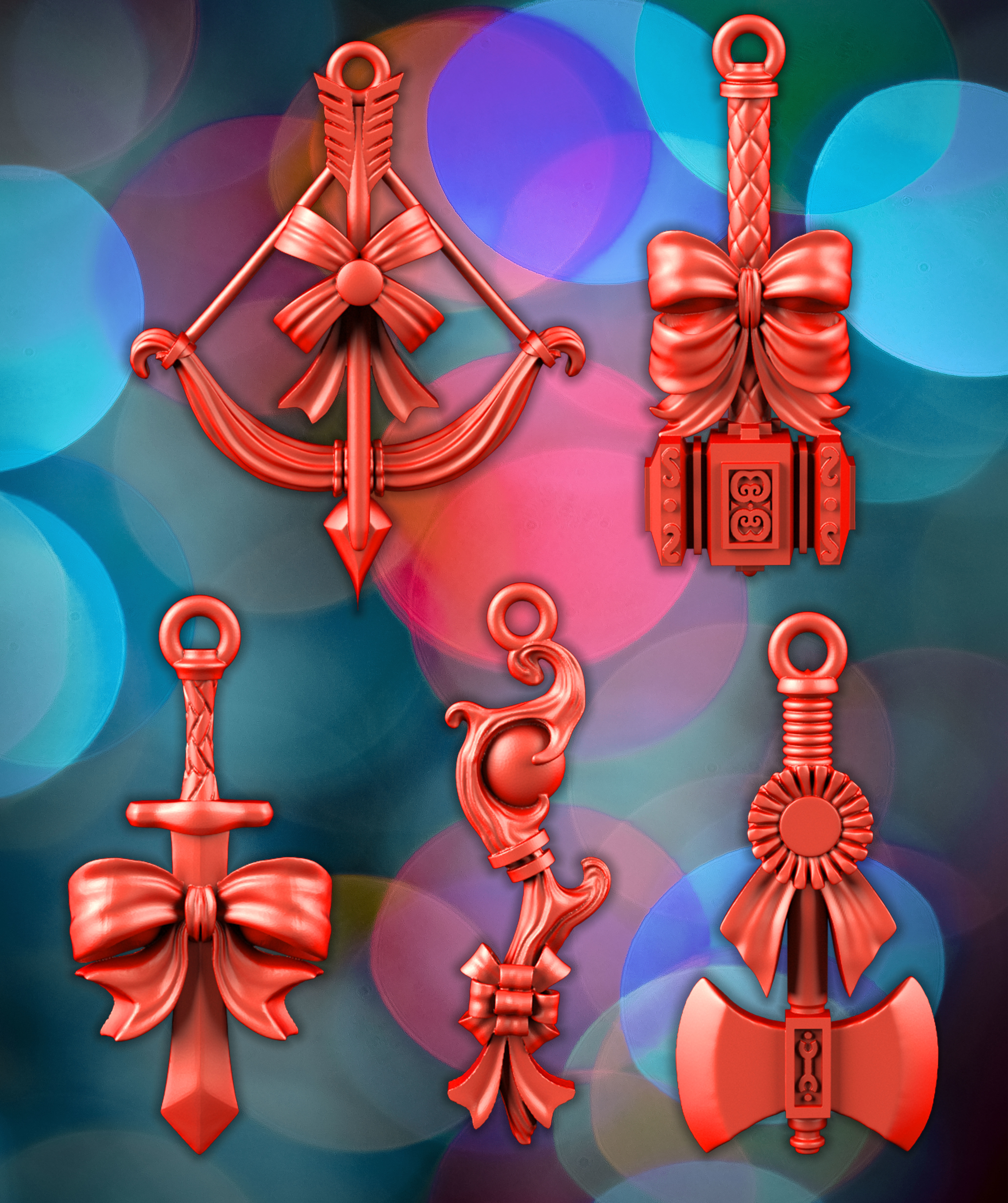Christmas Tree decorations 3D print model_48
