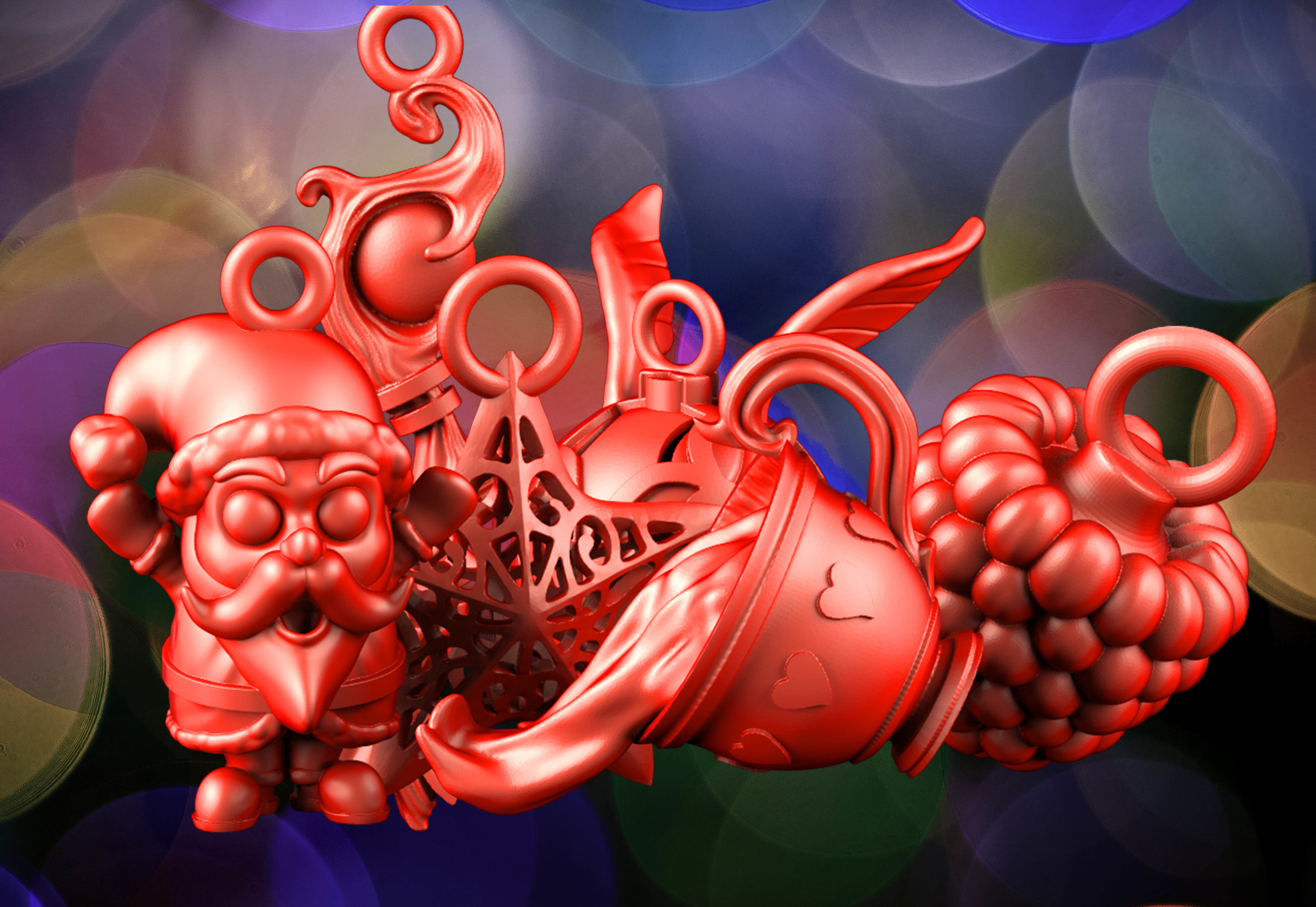 Christmas Tree decorations 3D print model_23