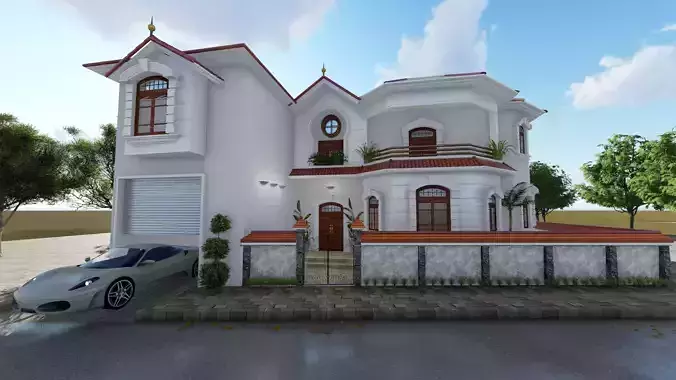 3D HOUSE MODEL 03 Low-poly 3D model