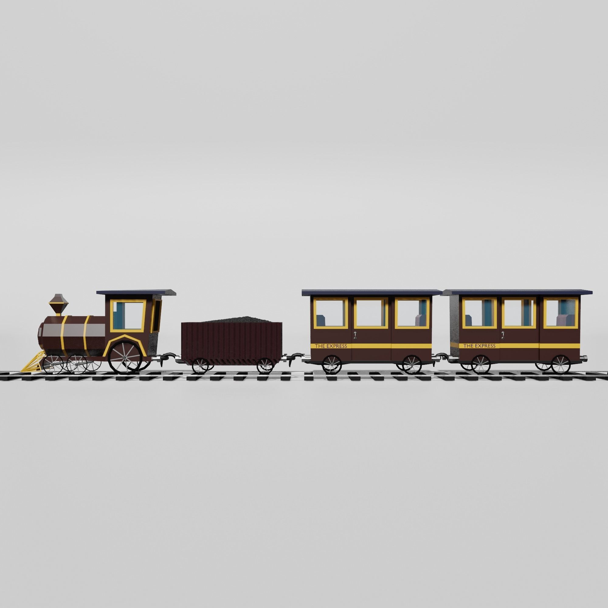Train Free 3D model_1
