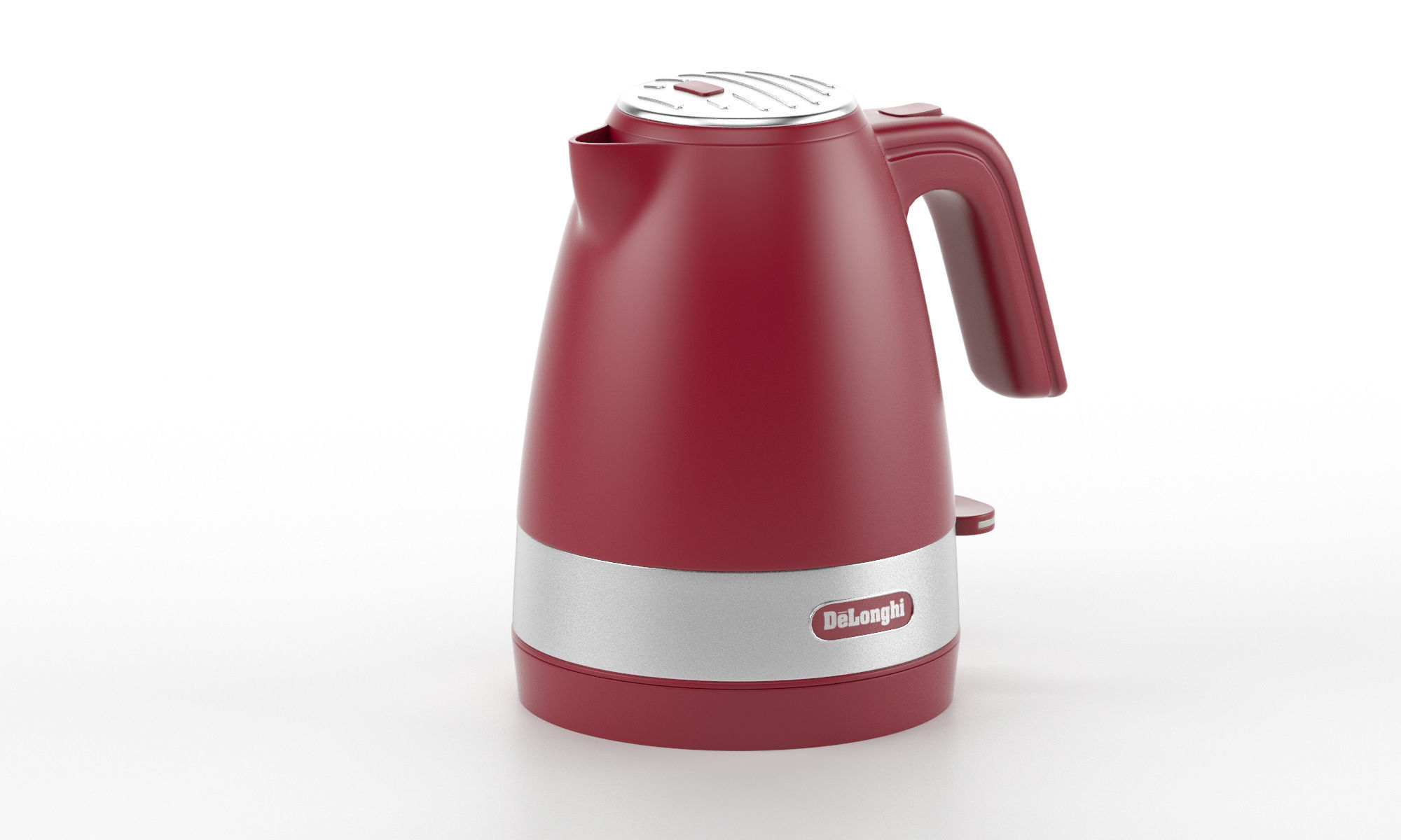 Kettle delonghi tepot electric red to turbosmooth 3D model_2