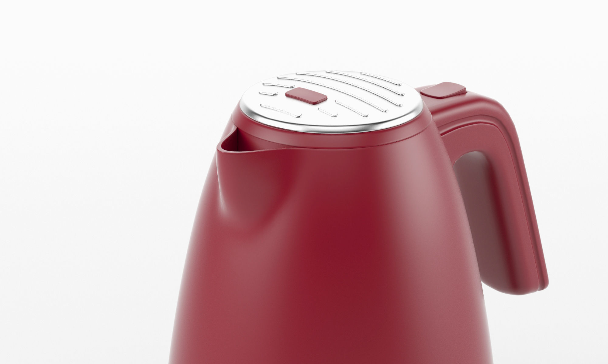 Kettle delonghi tepot electric red to turbosmooth 3D model_3