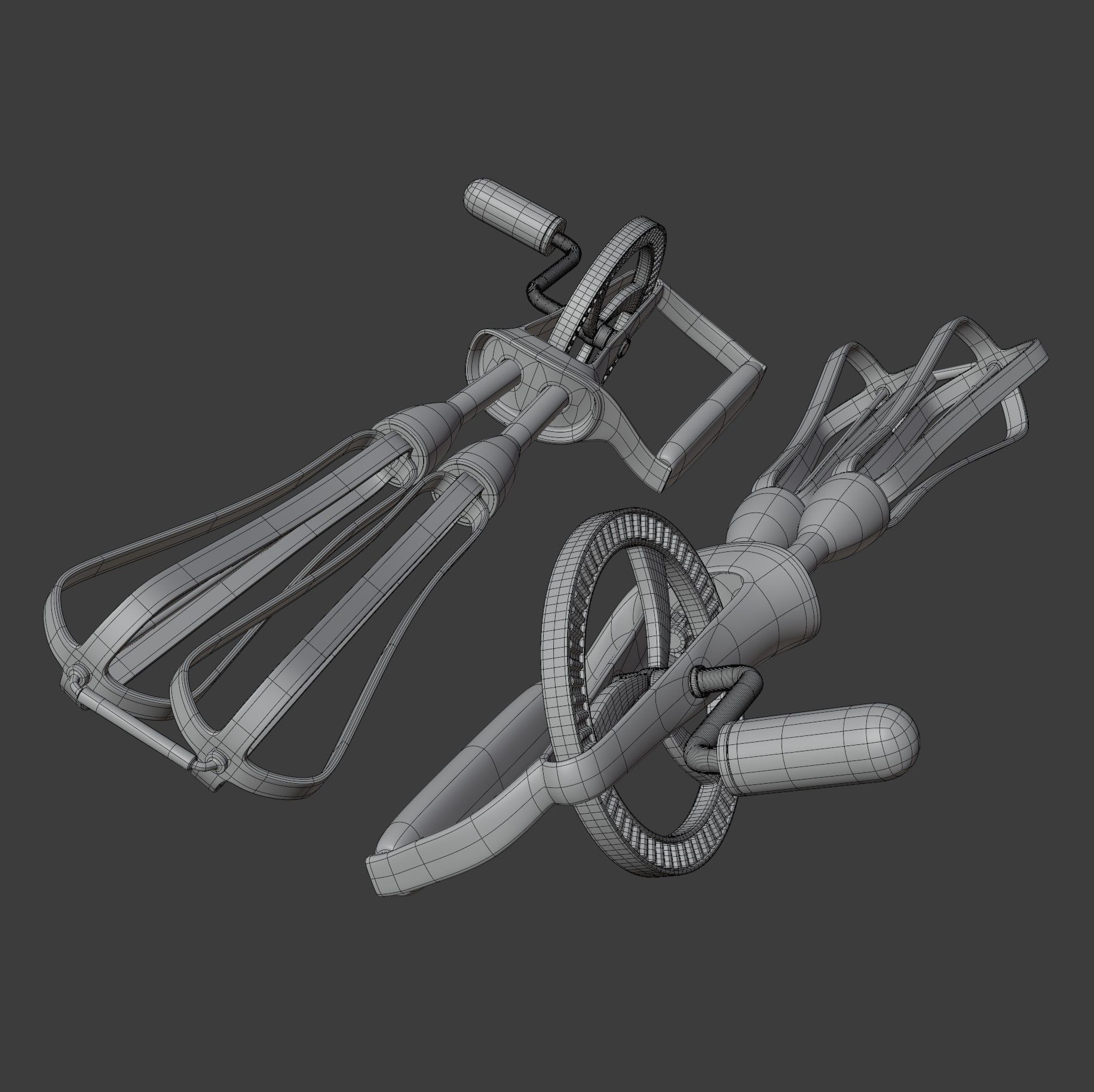 Rotary Egg Beater 3D model_9
