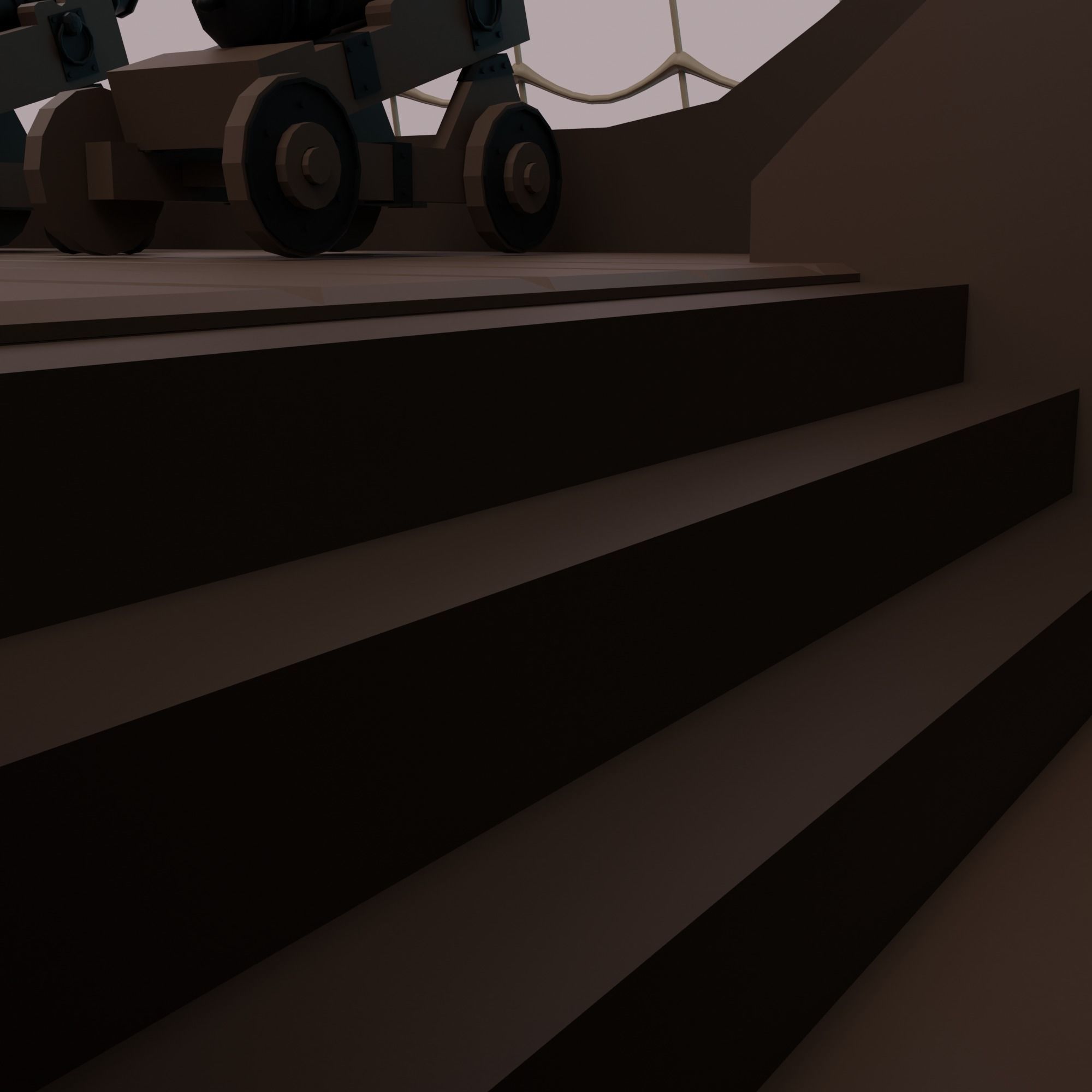 Ship pirate Low-poly 3D model_20