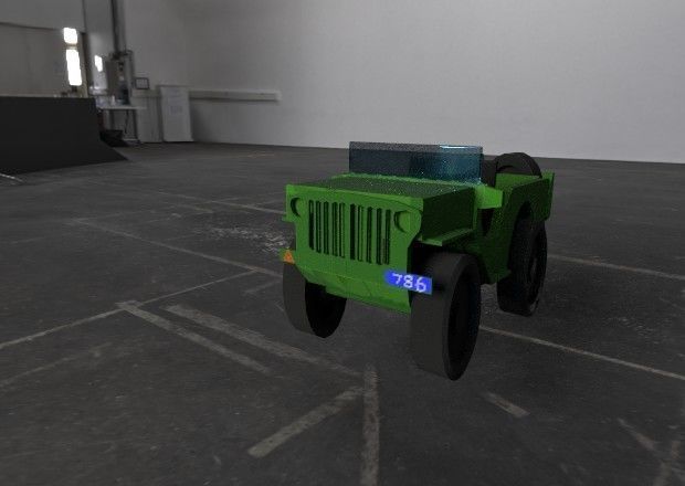 VIHICALE jeep Low-poly 3D model_6