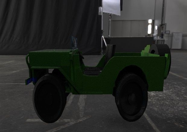 VIHICALE jeep Low-poly 3D model_4