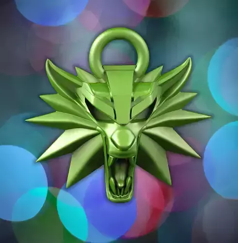 Wolf pendant  3D print model