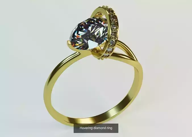 Hovering diamond set