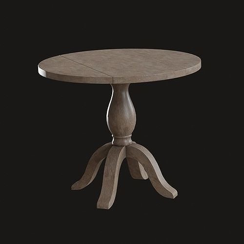 Round Jozy Table acacia wood Low-poly 3D model