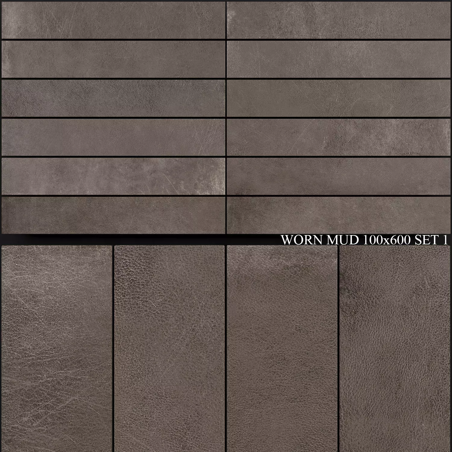 Ariana Ceramica Worn Mud 100x600 Set 1 3D model_0