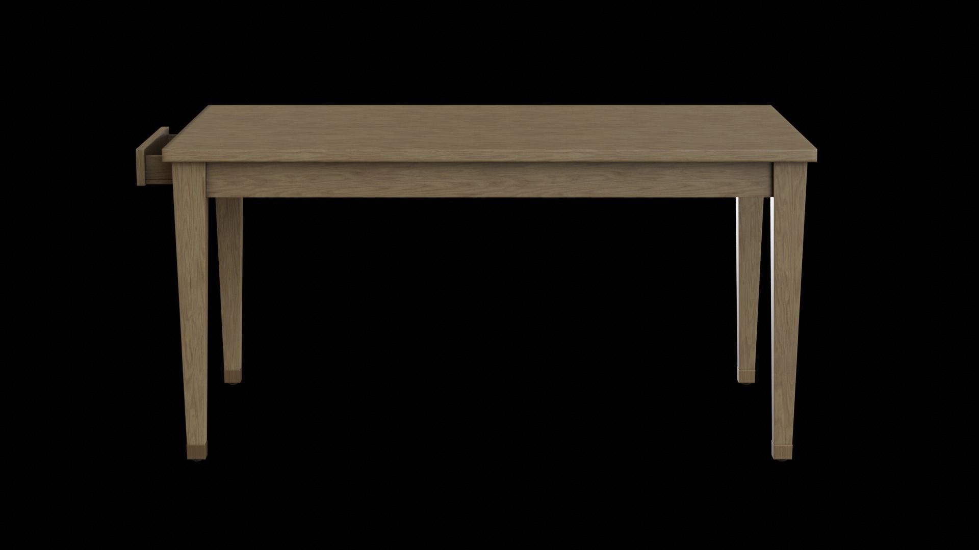 Vance Dining Table pine wood Low-poly 3D model_1