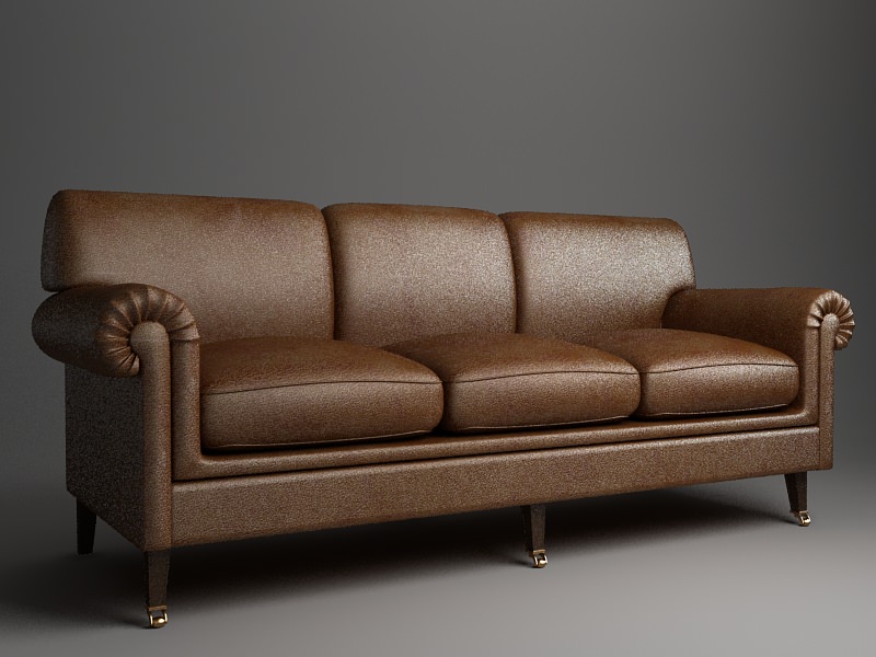 Rolled Arm Sofa 3D model
