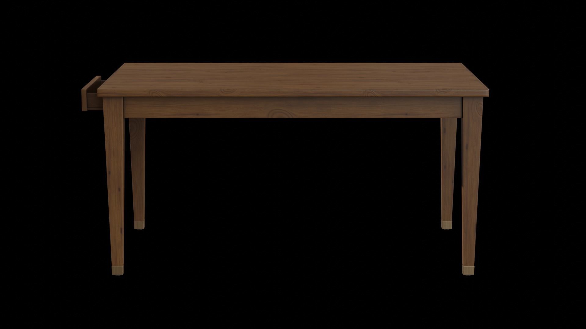 Vance Dining Table walnut wood Low-poly 3D model_2