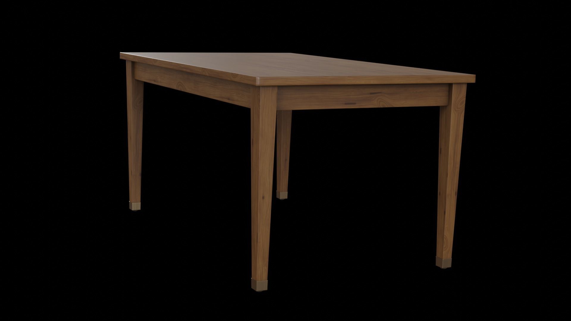 Vance Dining Table walnut wood Low-poly 3D model_3