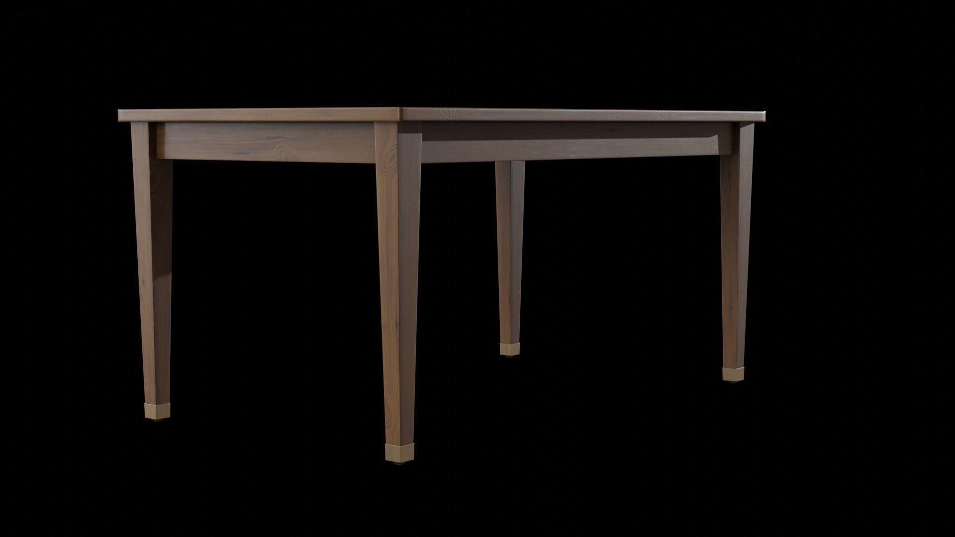 Vance Dining Table walnut wood Low-poly 3D model_4