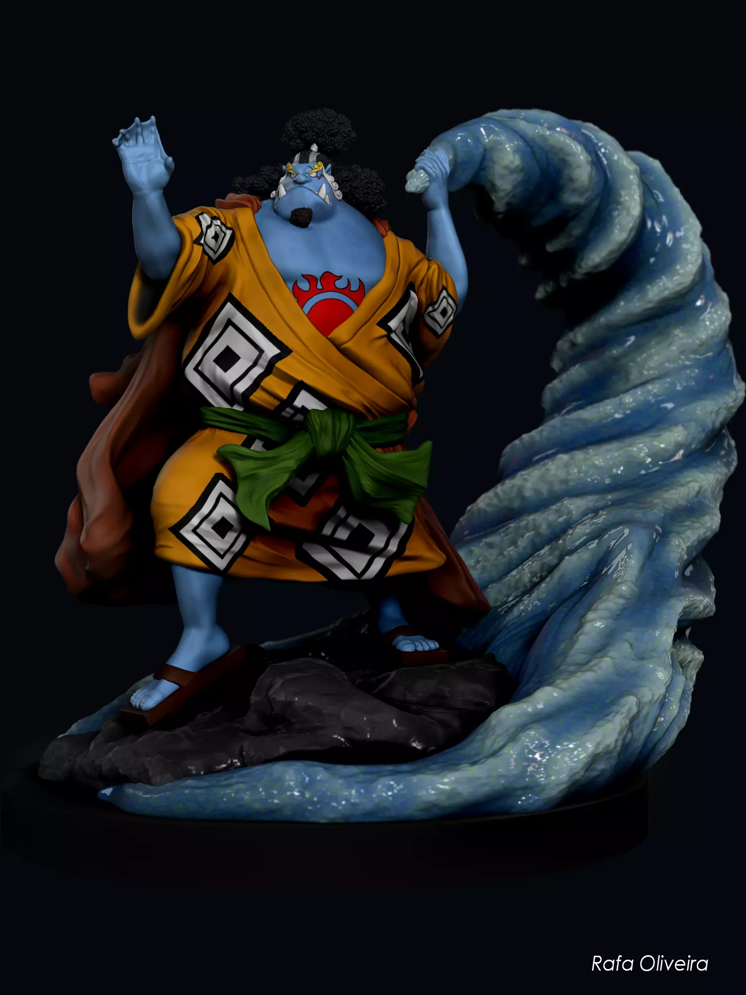 Jimbe Statue  3D print model_0