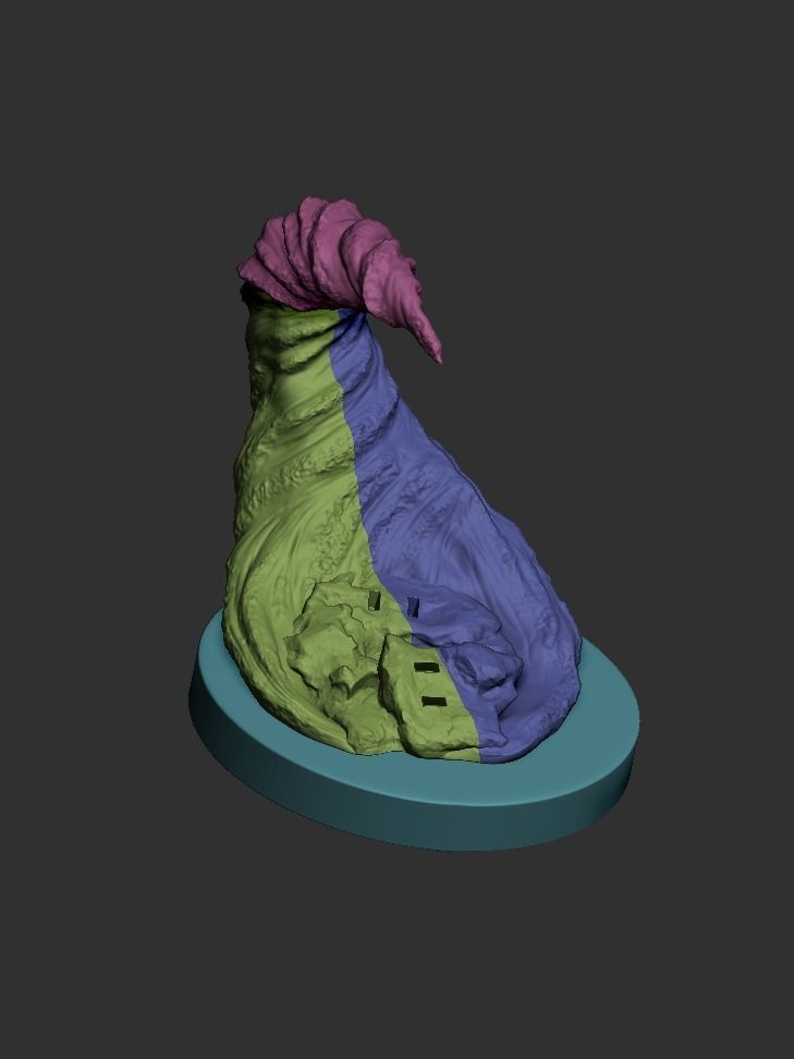 Jimbe Statue  3D print model_8