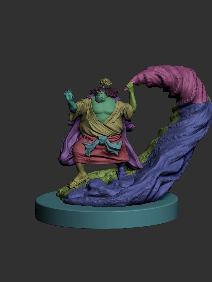 Jimbe Statue  3D print model_6
