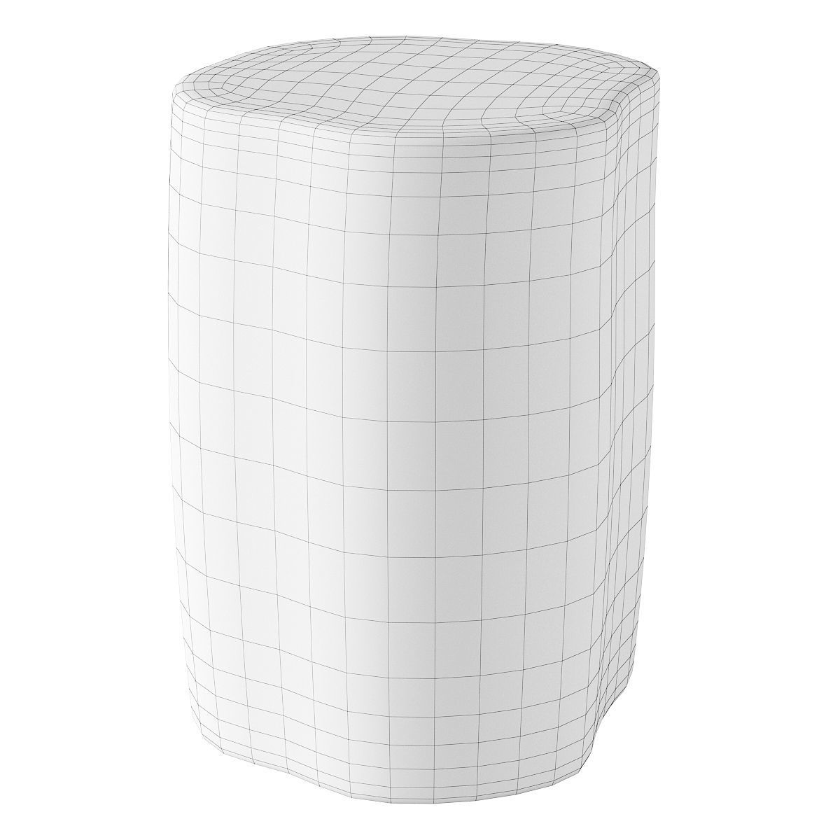 Petrified Log Stool Low-poly 3D model_5