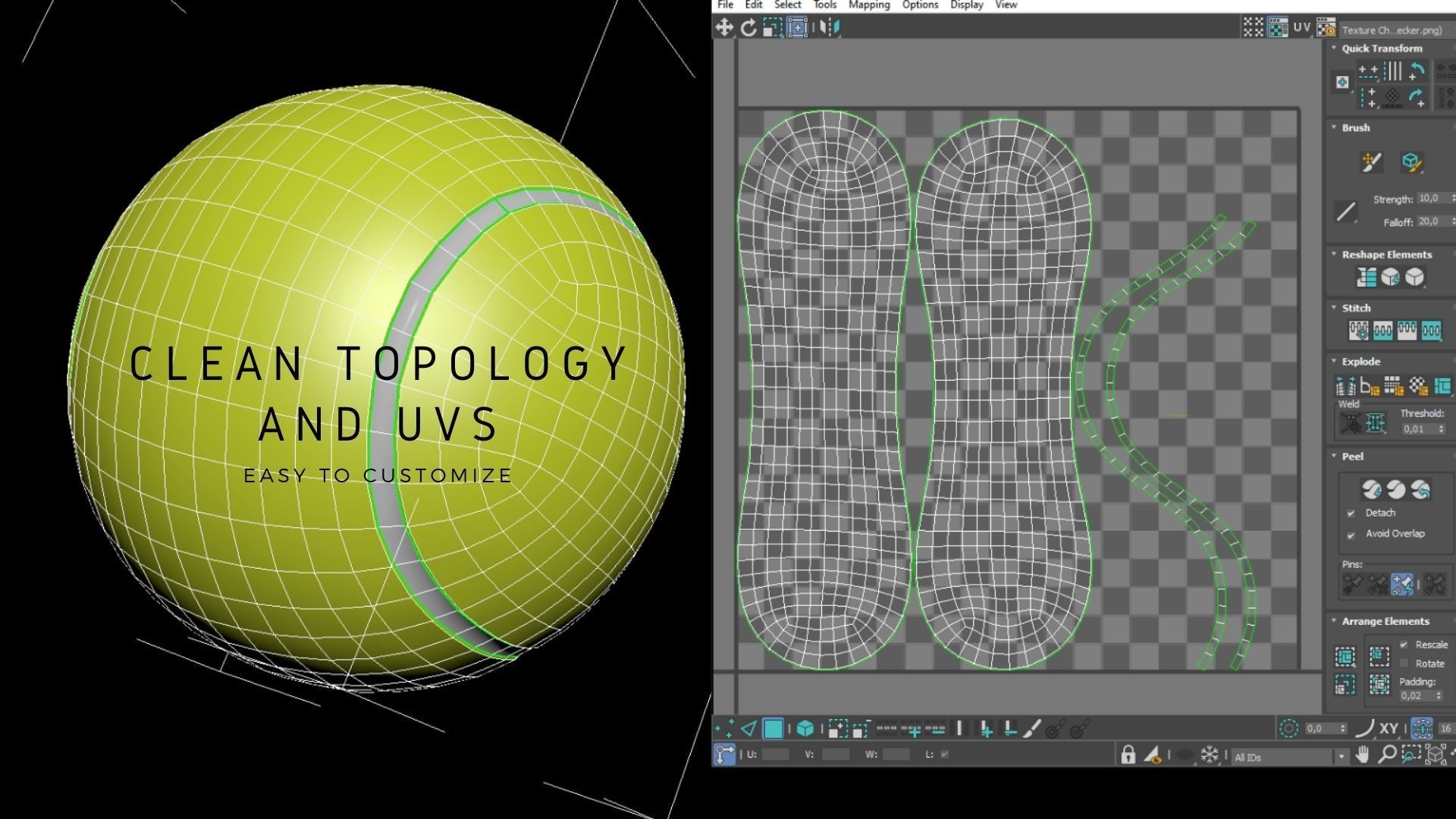 Realistic Tennis Ball 3D model_6