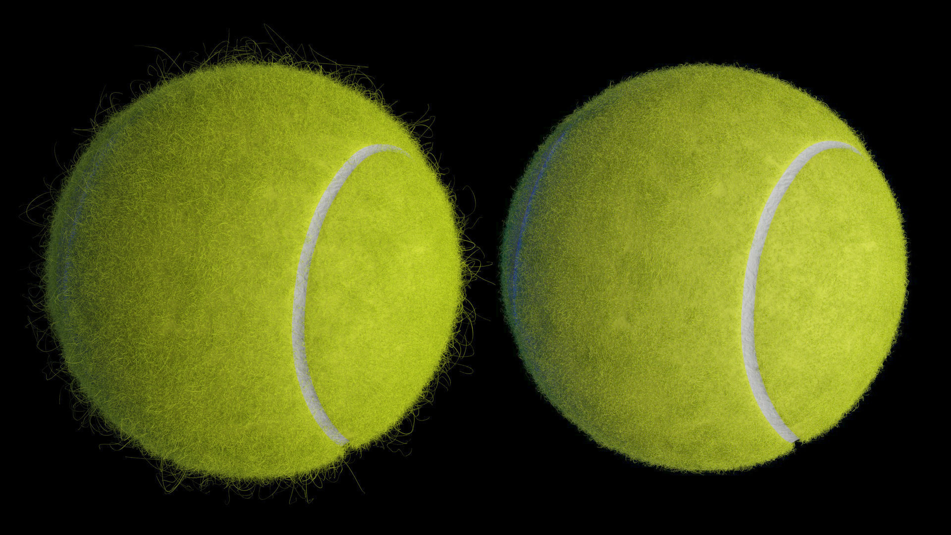Realistic Tennis Ball 3D model_3