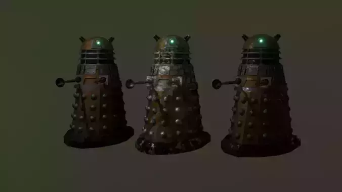 STEAMPUNK DALEK PACK - Rogue Film Productions Low-poly 3D model