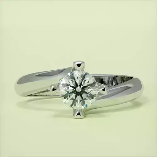 solitaire  ring  3D print model