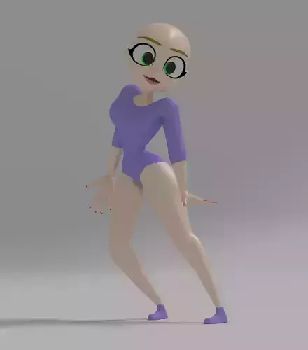 Cartoon Girl Base Model 3D model