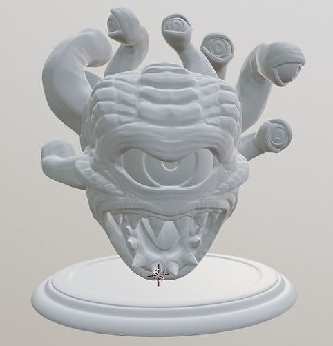 The Beholder monster head 3D print model