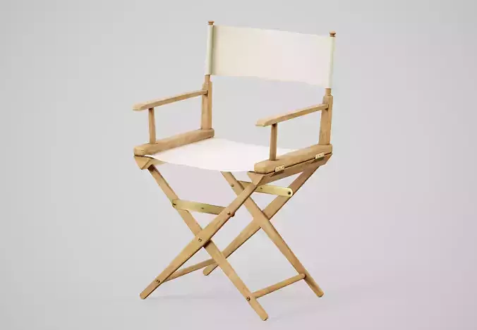 Director Chair PBR Game Ready Low-poly 3D model