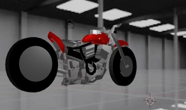 Bike 3d model with hdr image Low-poly 3D model_1