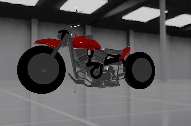 Bike 3d model with hdr image Low-poly 3D model