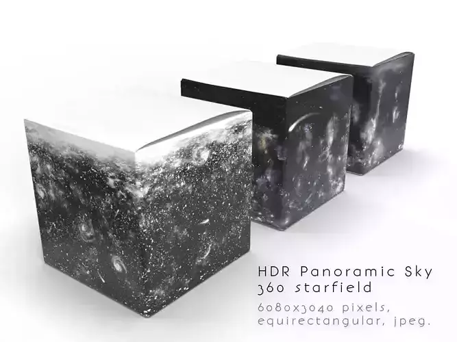 triple HDRI Panoramic Sky - 360 starfield BUNDLE 3D Model Collection