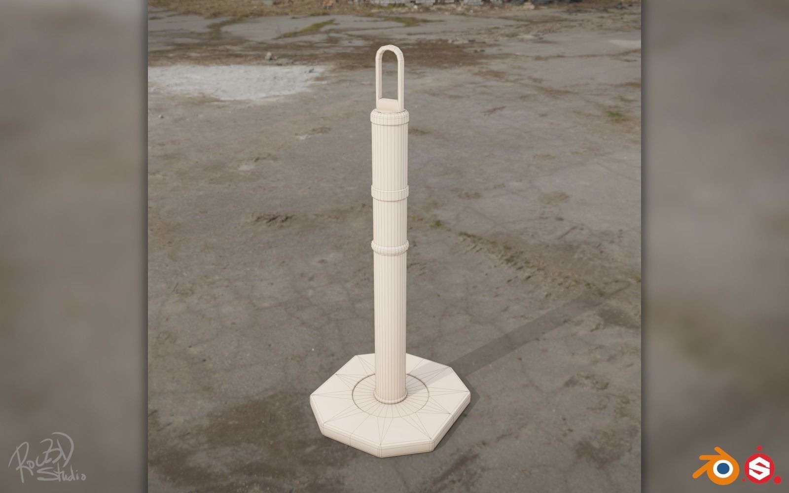 Road Cones and Pylons Pack 3D model_14