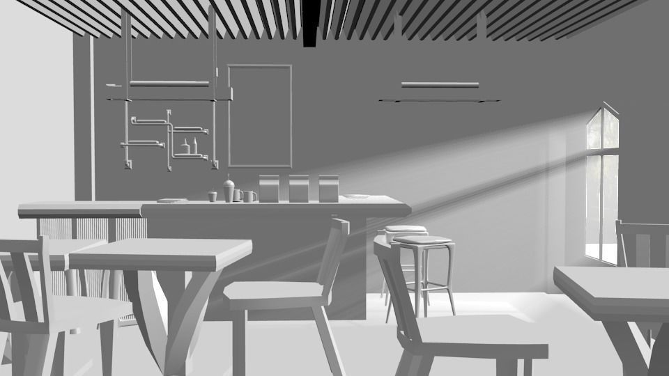 my litle dream cafe 3D model_1